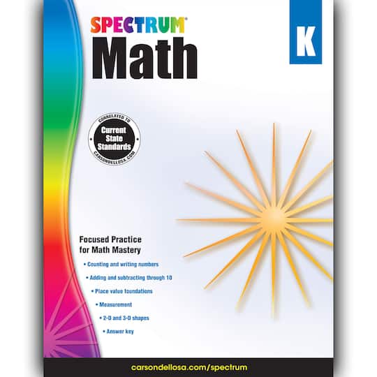 Carson Dellosa&#x2122; Spectrum&#xAE; Math, Grade K